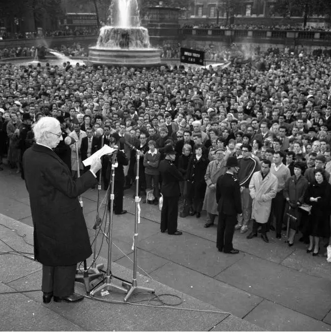 Bertrand Russell at Trafalgar Square_journal of wild culture_©2025