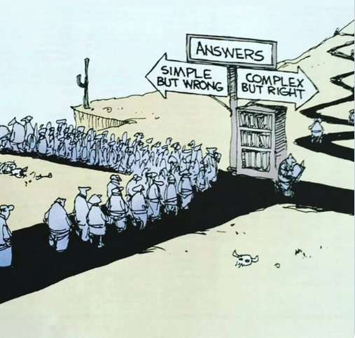 Simple but wrong cartoon, journal of wild culture, ©2020