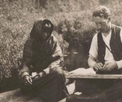 Duncan Campbell Scott and Indigenous woman, journal of wild culture ©2022