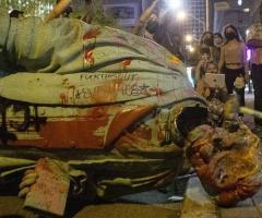 Egerton Ryerson statue toppled, journal of wild culture ©2022