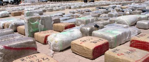  Drug loot in police yard, journal of wild culture ©2022