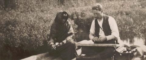 Duncan Campbell Scott and Indigenous woman, journal of wild culture ©2022