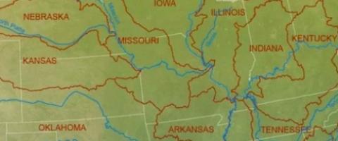 Watershed map of the US